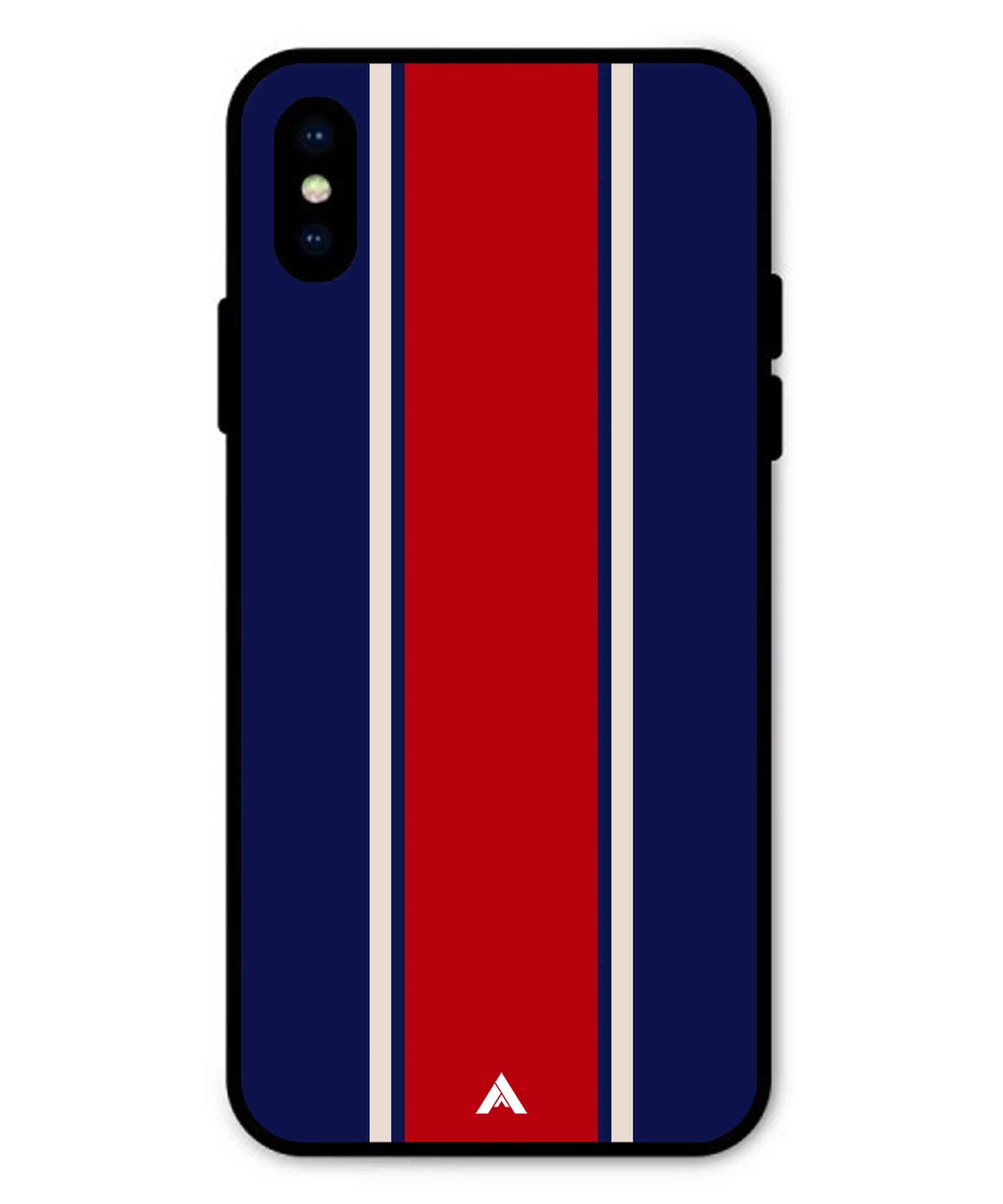 Stripe Pattern 15 Metal Back Cover Phone Case for iPhone Xs