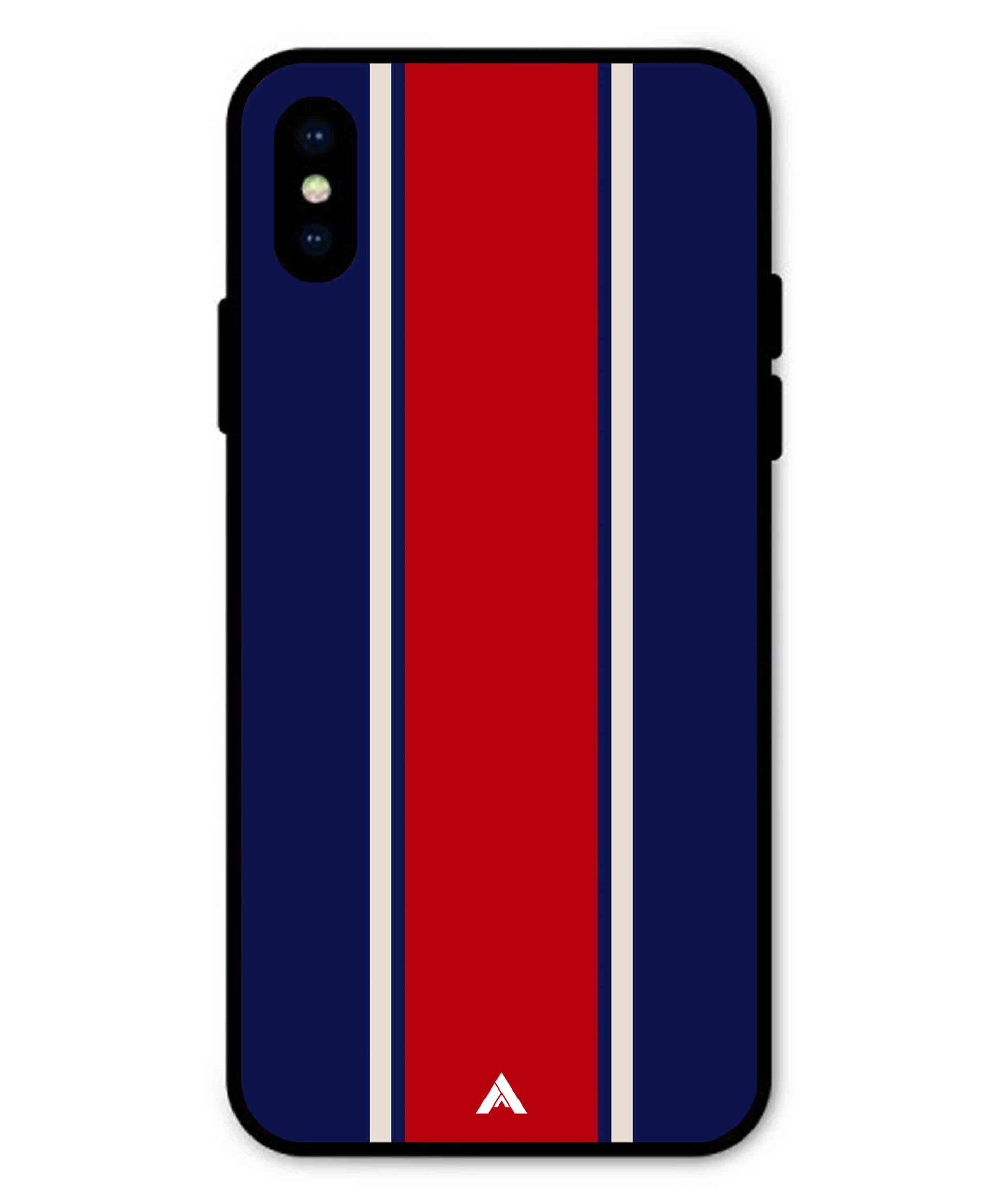 Stripe Pattern 15 Metal Back Cover Phone Case for iPhone Xs