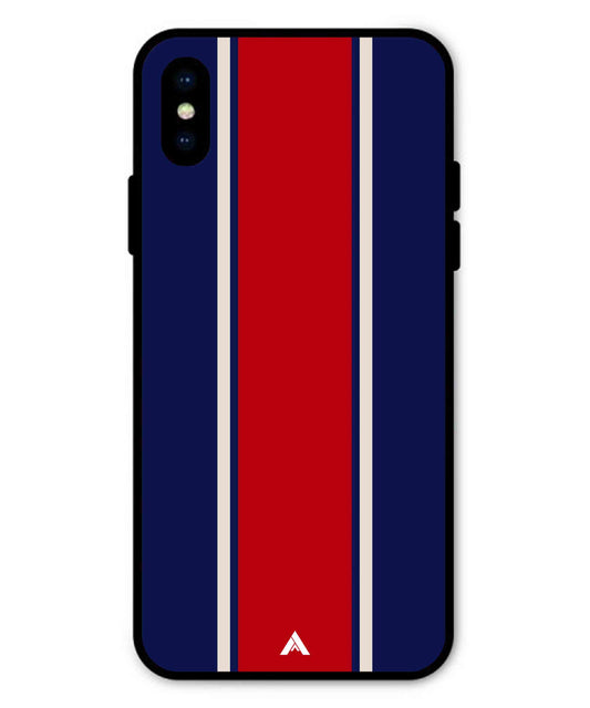 Stripe Pattern 15 Metal Back Cover Phone Case for iPhone Xs