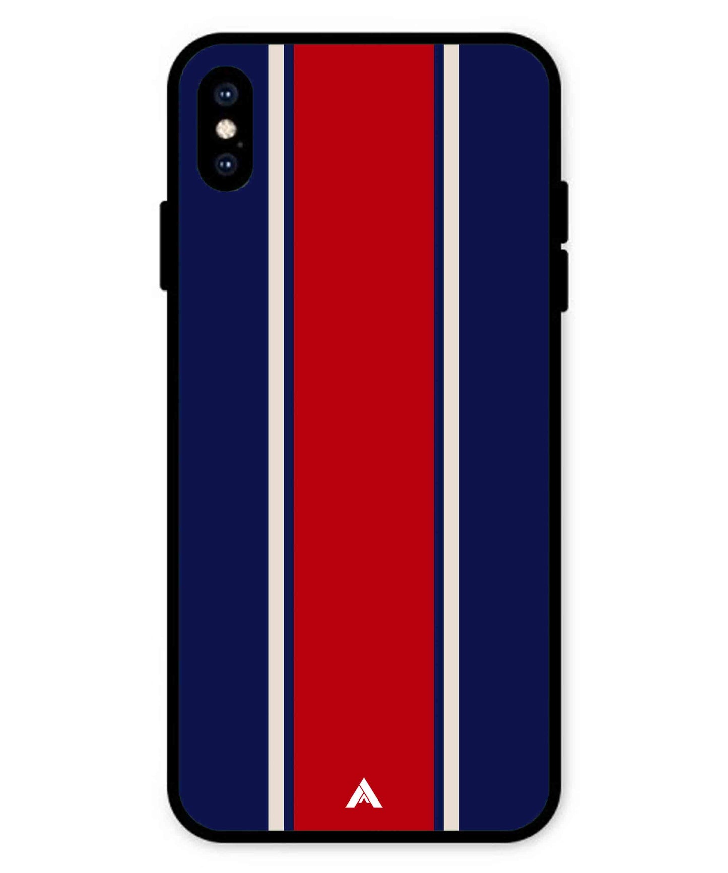 Stripe Pattern 15 Metal Back Cover Phone Case for iPhone Xs Max