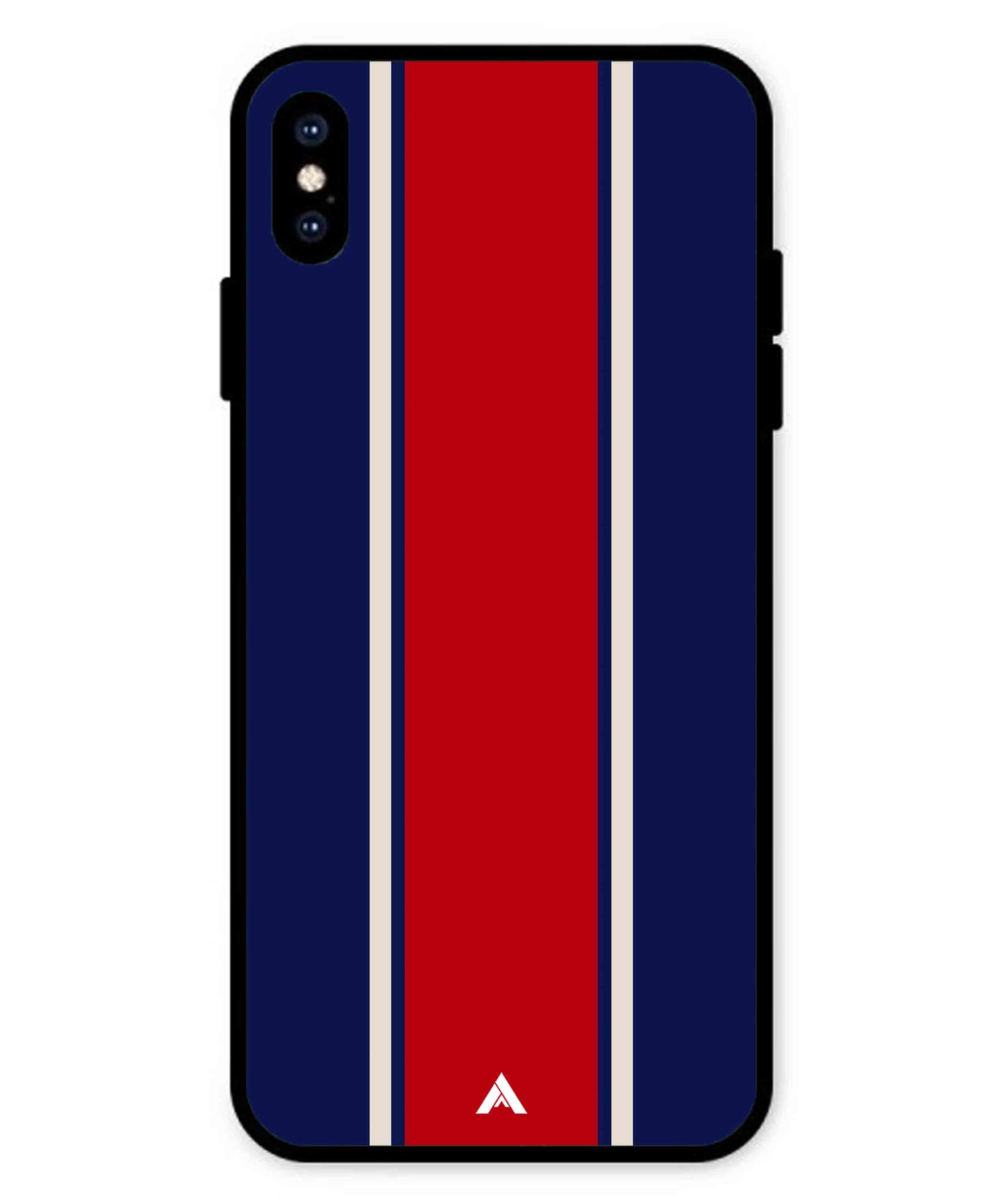 Stripe Pattern 15 Metal Back Cover Phone Case for iPhone Xs Max