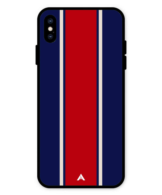 Stripe Pattern 15 Metal Back Cover Phone Case for iPhone Xs Max