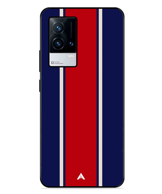 Stripe Pattern 15 Metal Back Cover Phone Case for iQOO 8