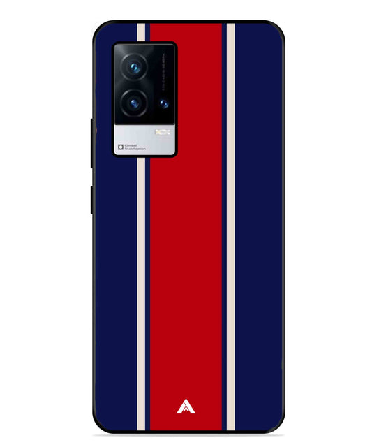 Stripe Pattern 15 Metal Back Cover Phone Case for iQOO 9