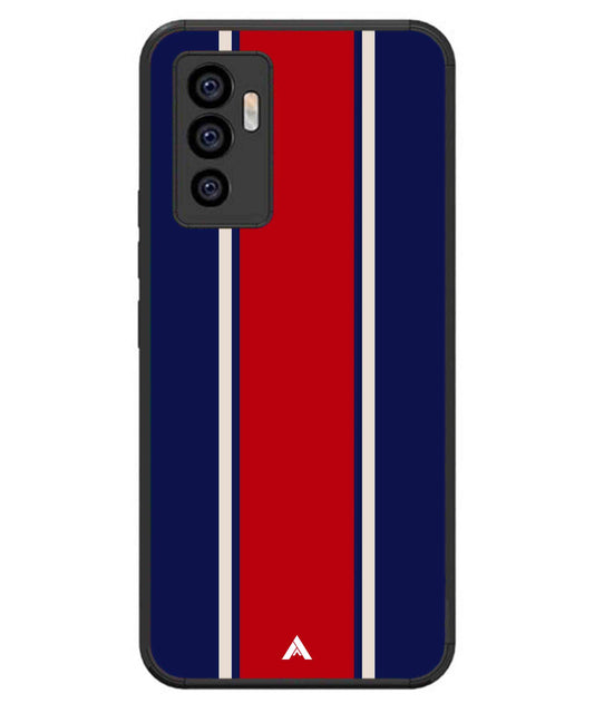 Stripe Pattern 15 Metal Back Cover Phone Case for iQOO Z6