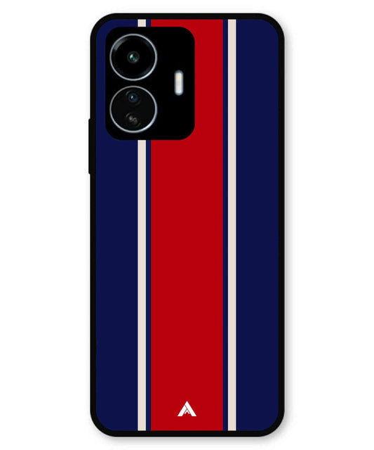 Stripe Pattern 15 Metal Back Cover Phone Case for iQOO Z6 Lite