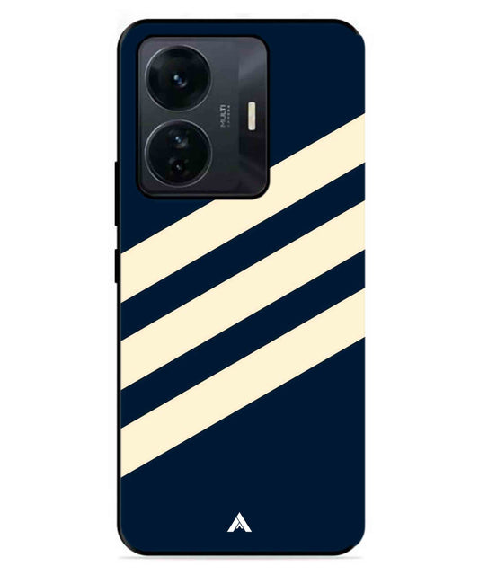 Stripe Pattern 16 Metal Back Cover Phone Case for IQOO Z6 Pro
