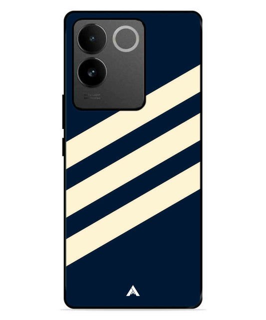 Stripe Pattern 16 Metal Back Cover Phone Case for IQOO Z7 Pro