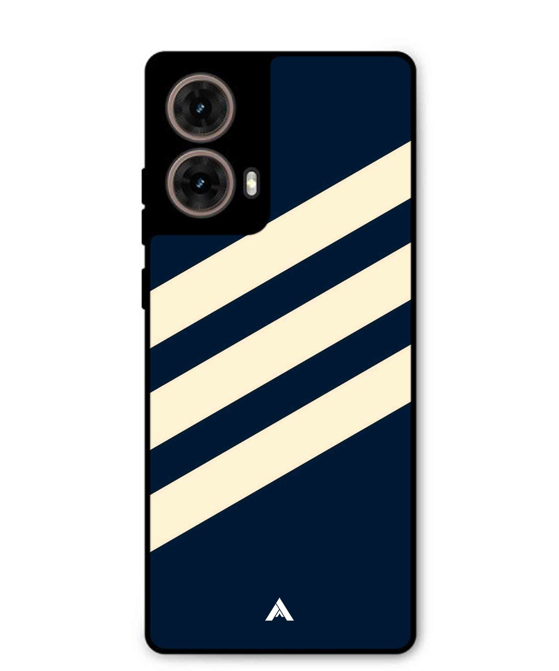 Stripe Pattern 16 Metal Back Cover Phone Case for Moto Edge 50 Fusion