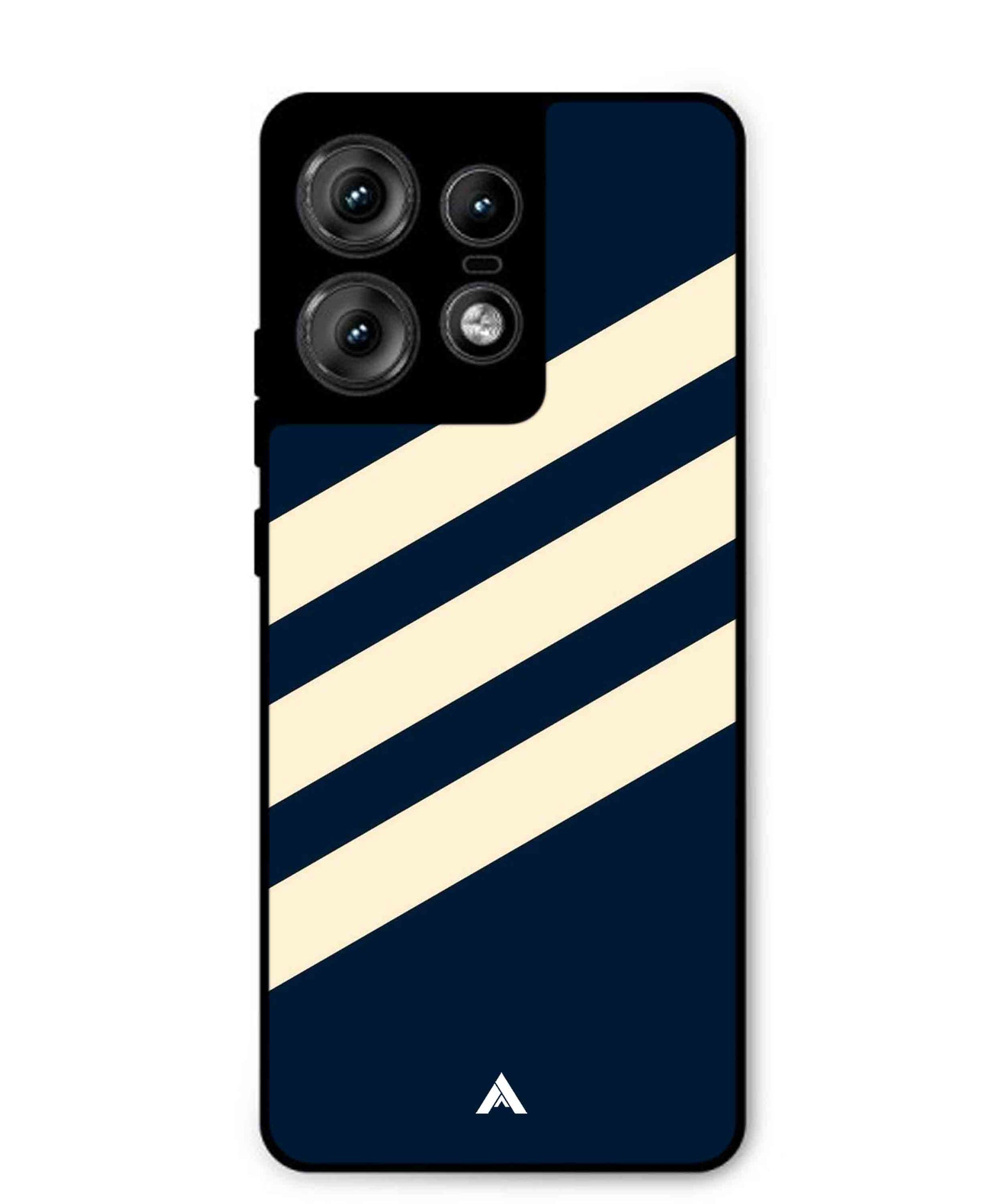 Stripe Pattern 16 Metal Back Cover Phone Case for Moto Edge 50 Pro