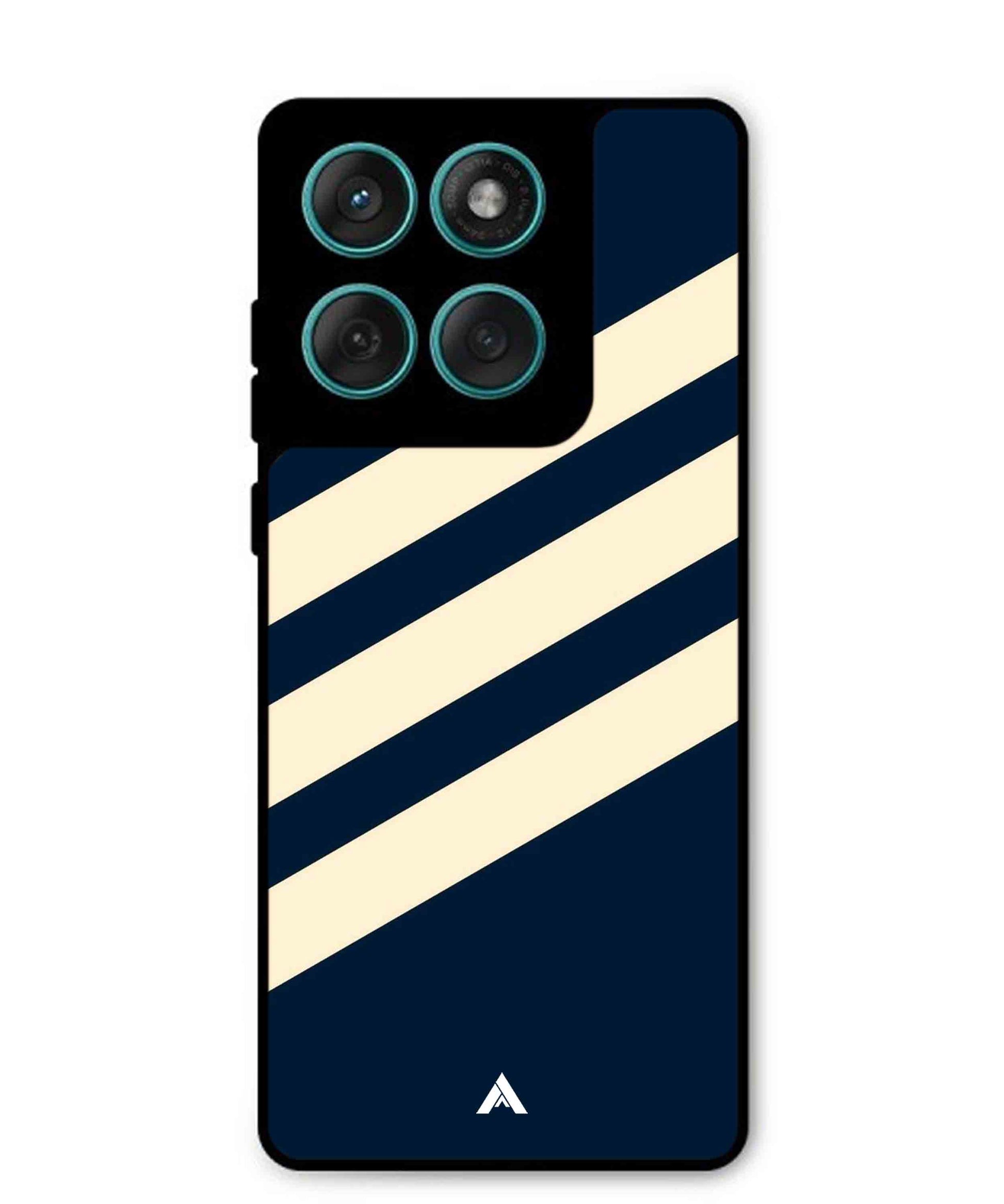 Stripe Pattern 16 Metal Back Cover Phone Case for Moto Edge 60 Fusion