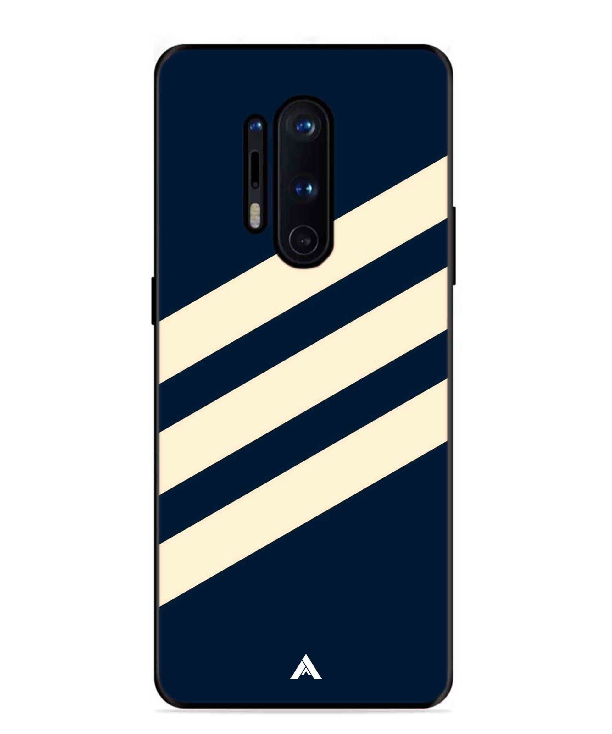 Stripe Pattern 16 Metal Back Cover Phone Case for Oneplus 8 Pro