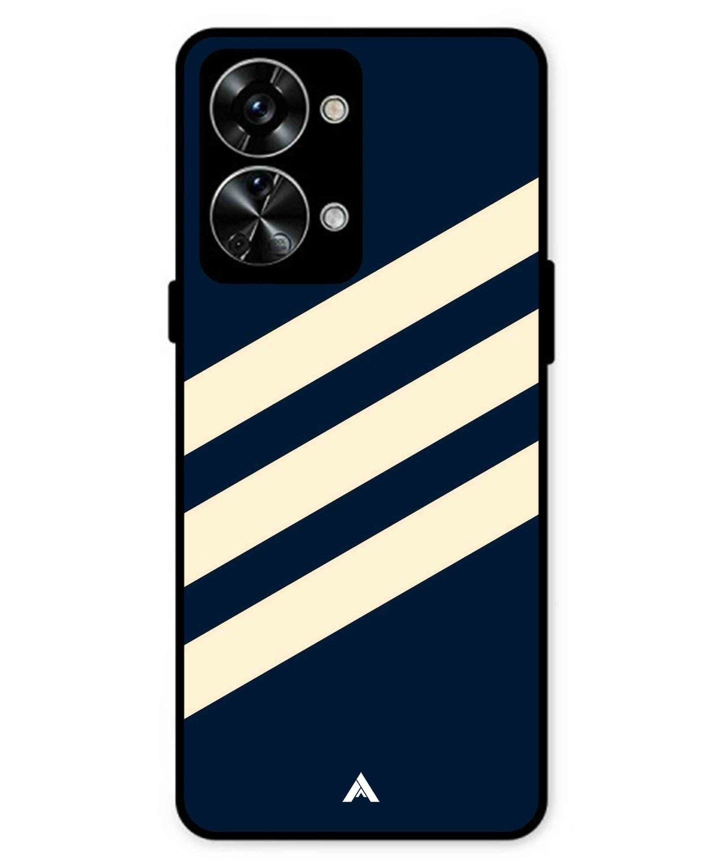 Stripe Pattern 16 Metal Back Cover Phone Case for Oneplus Nord 2T
