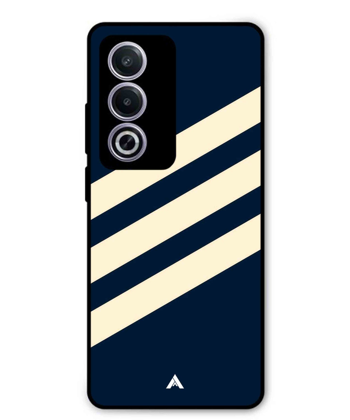 Stripe Pattern 16 Metal Back Cover Phone Case for Oppo A3 Pro
