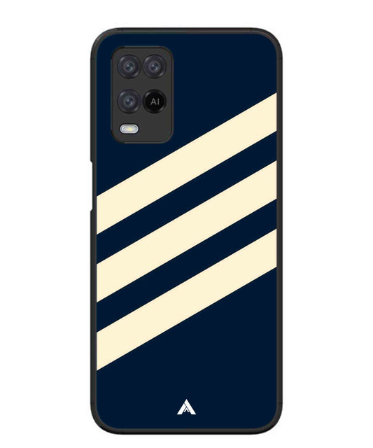 Stripe Pattern 16 Metal Back Cover Phone Case for Oppo A54