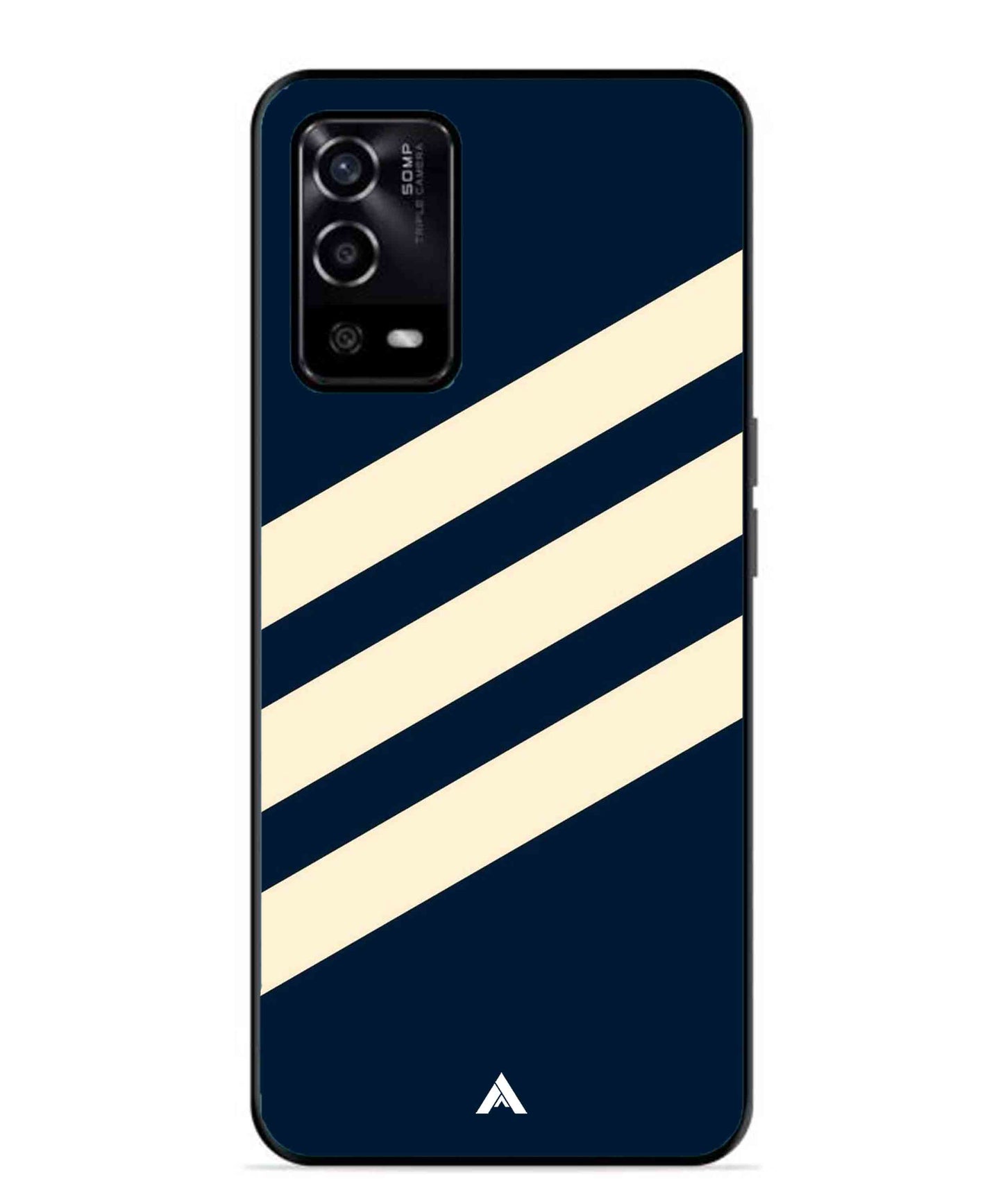 Stripe Pattern 16 Metal Back Cover Phone Case for Oppo A55