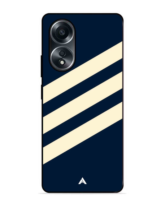 Stripe Pattern 16 Metal Back Cover Phone Case for Oppo A58