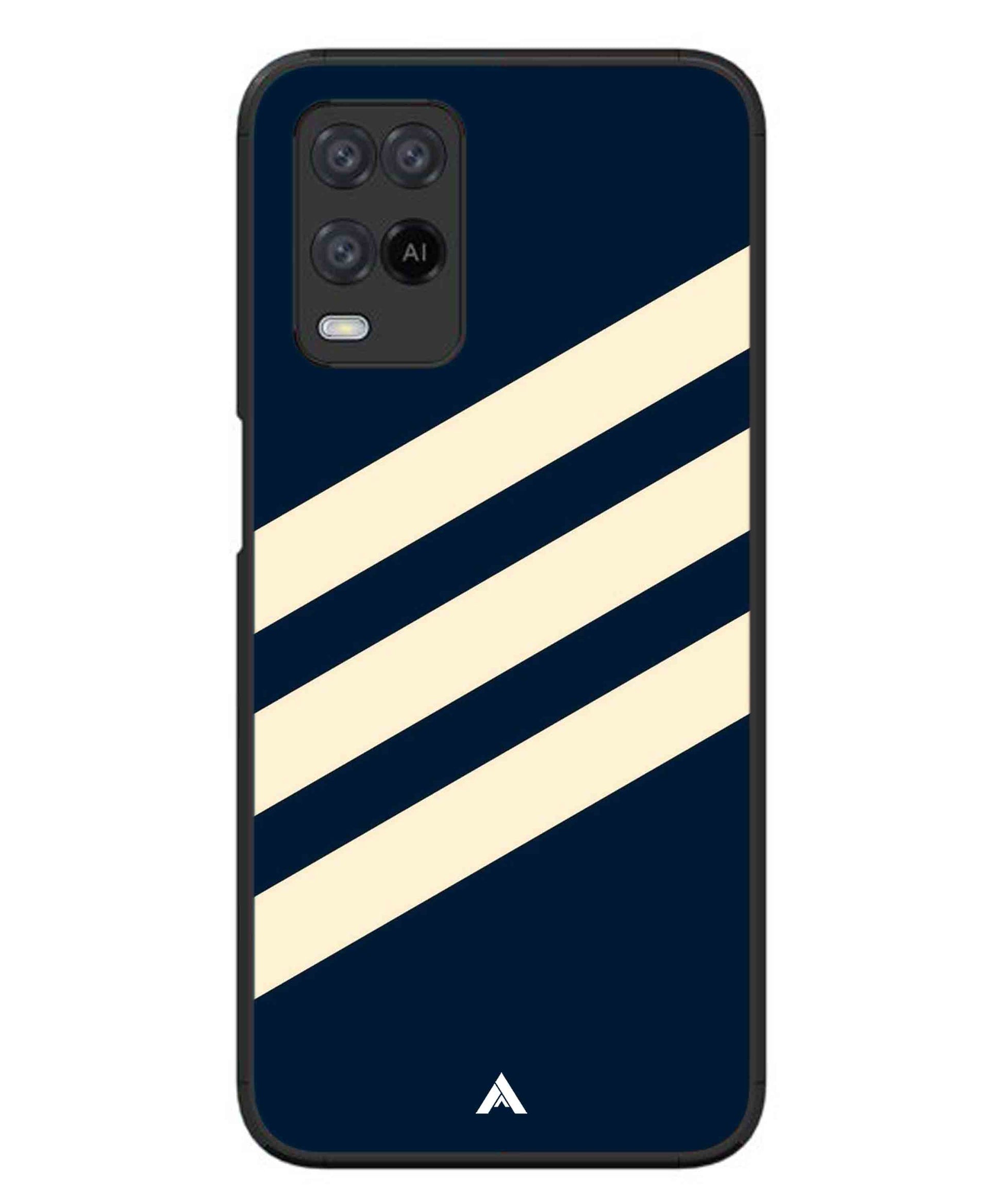 Stripe Pattern 16 Metal Back Cover Phone Case for Oppo A74