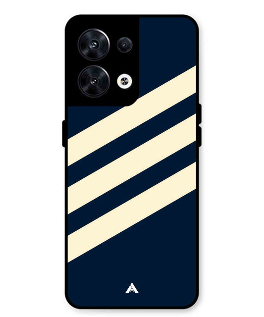 Stripe Pattern 16 Metal Back Cover Phone Case for Oppo Reno 10 Pro