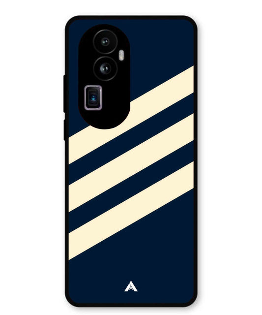 Stripe Pattern 16 Metal Back Cover Phone Case for Oppo Reno 10 Pro Plus