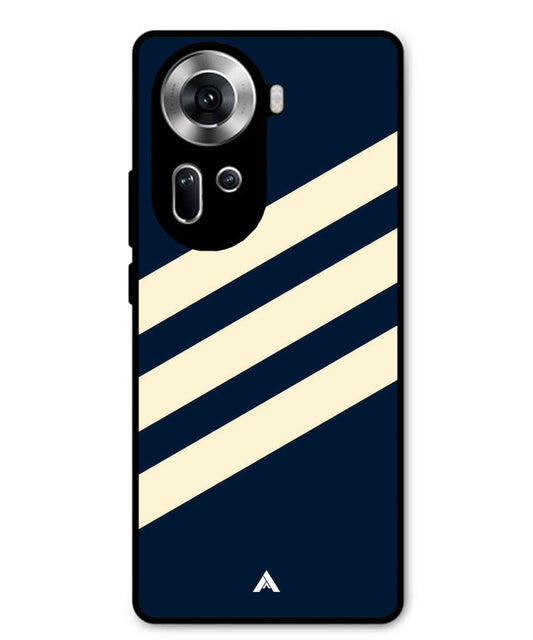 Stripe Pattern 16 Metal Back Cover Phone Case for Oppo Reno 11