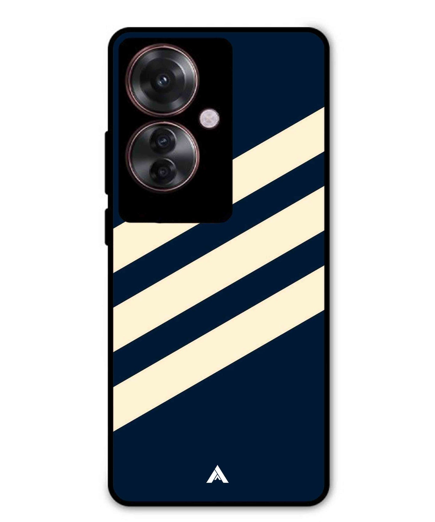 Stripe Pattern 16 Metal Back Cover Phone Case for Oppo Reno 11F