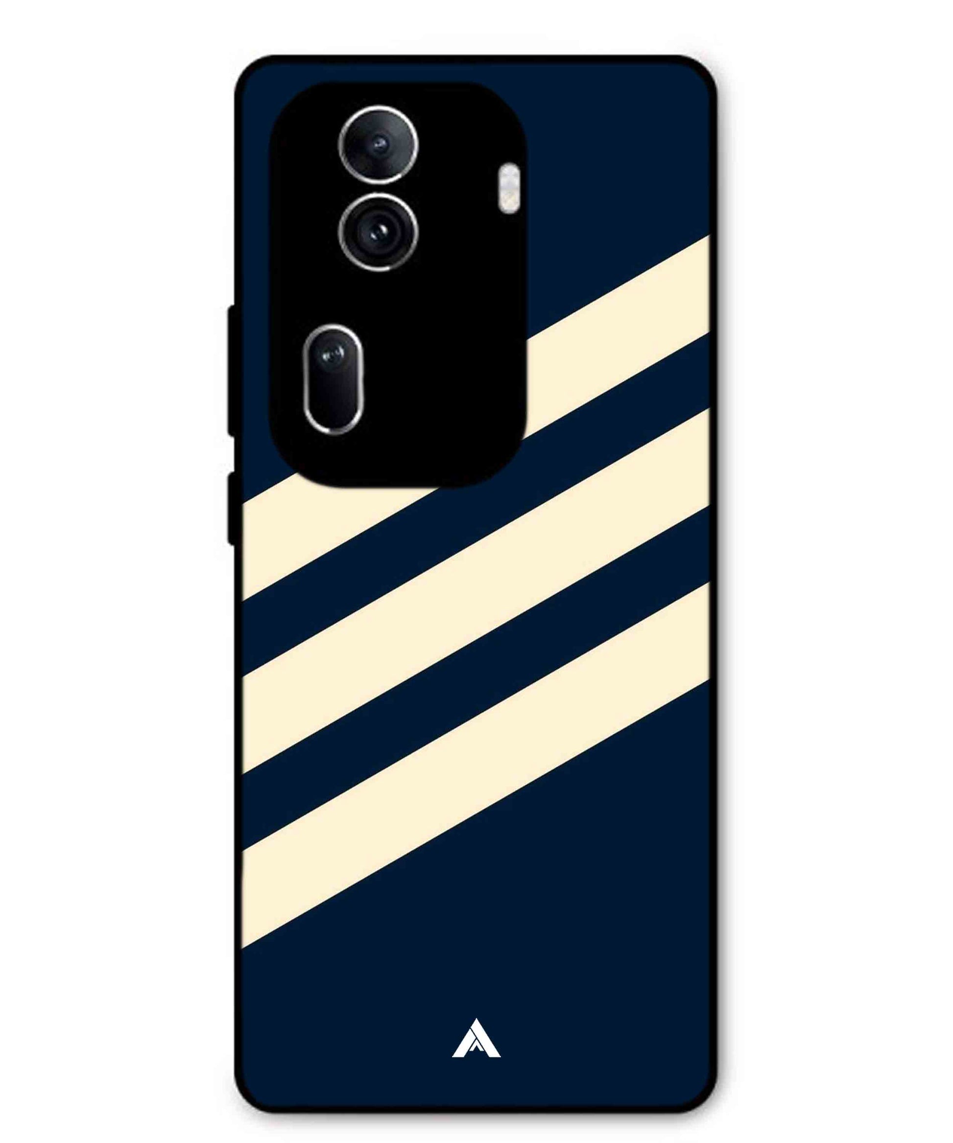 Stripe Pattern 16 Metal Back Cover Phone Case for Oppo Reno 11 Pro