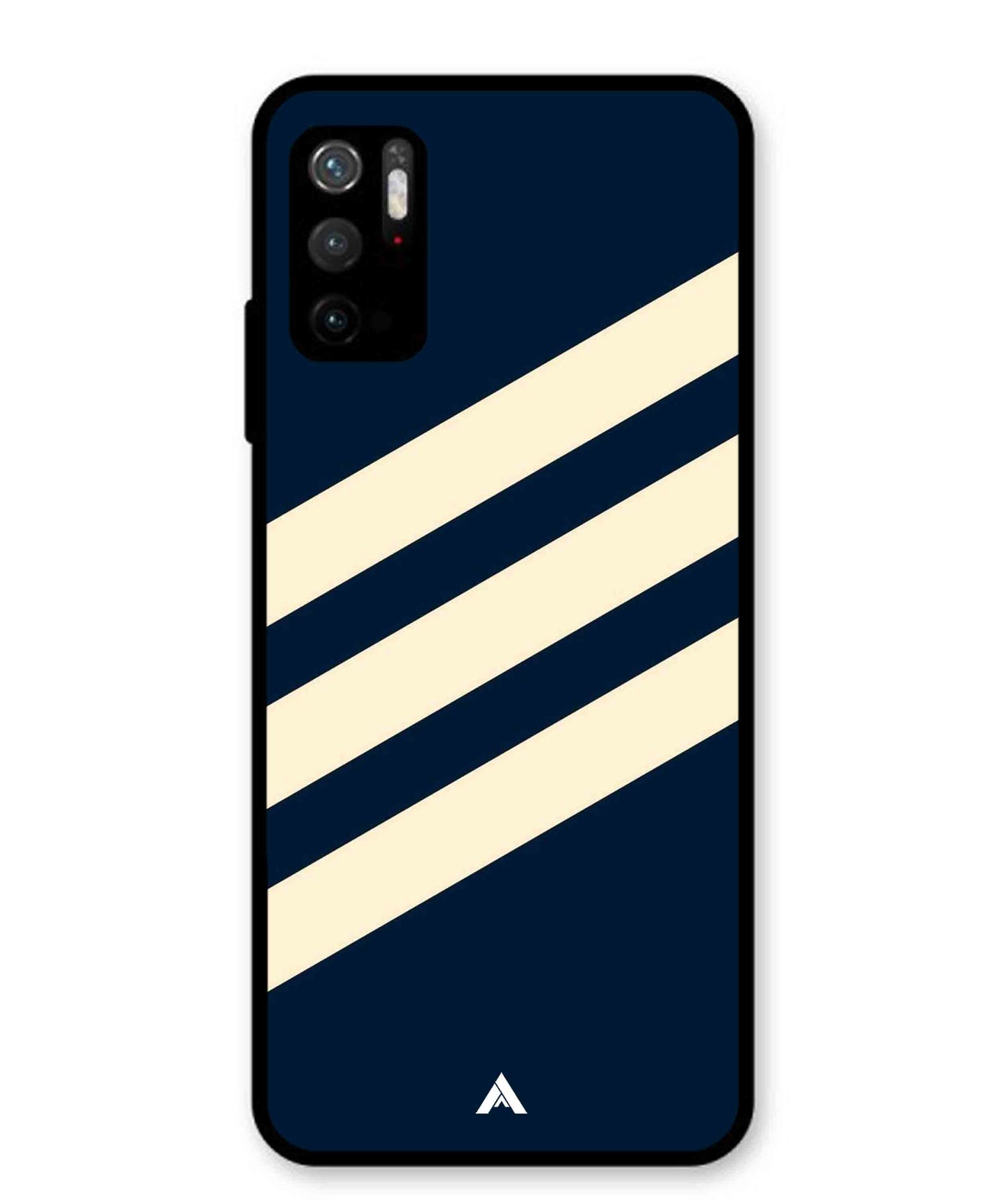 Stripe Pattern 16 Metal Back Cover Phone Case for Poco M3 Pro