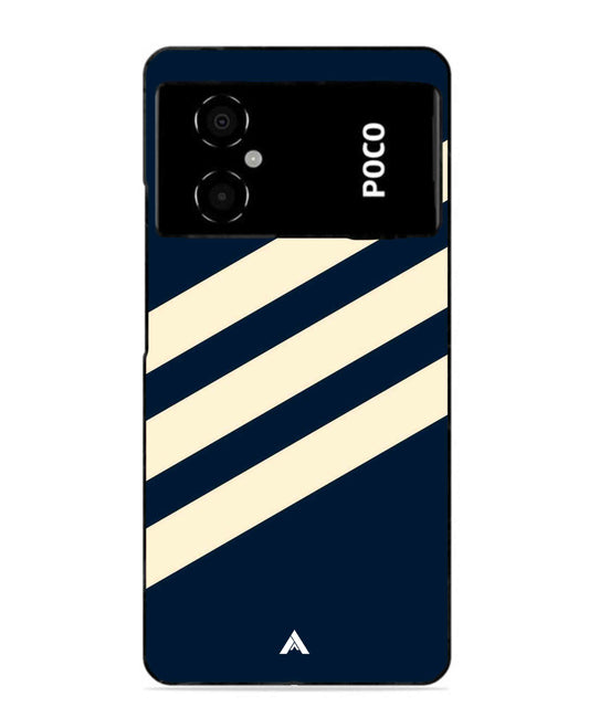 Stripe Pattern 16 Metal Back Cover Phone Case for Poco M4 5G