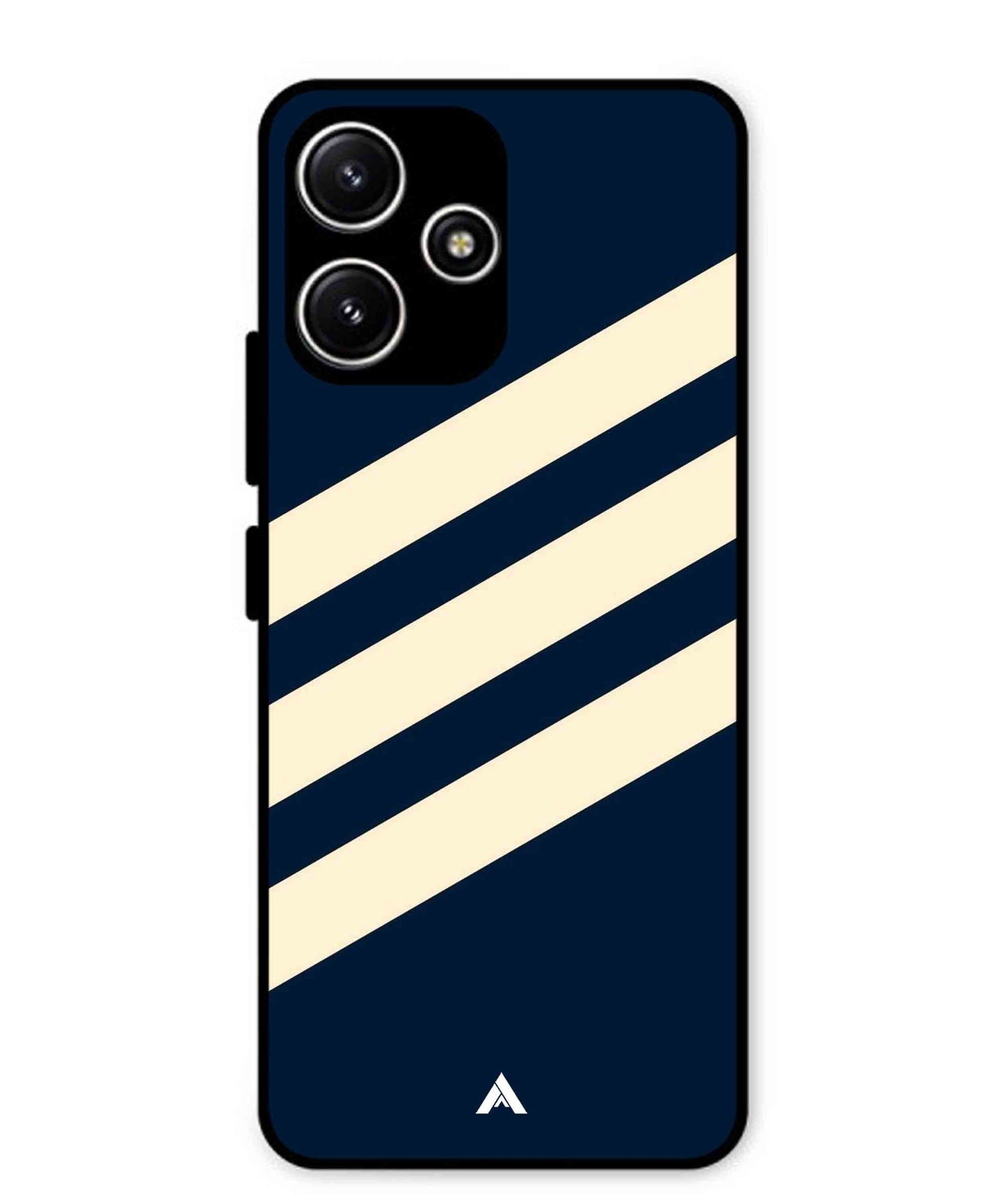 Stripe Pattern 16 Metal Back Cover Phone Case for Poco M6 Pro