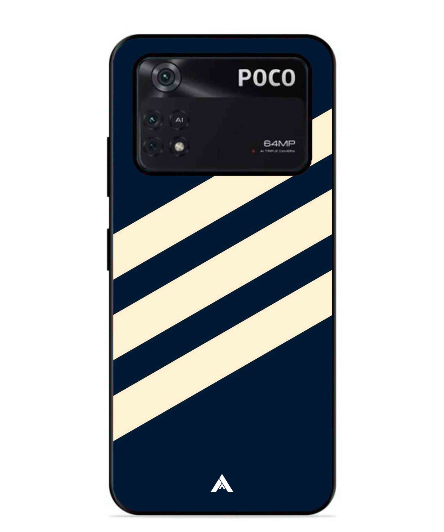 Stripe Pattern 16 Metal Back Cover Phone Case for Poco X4 Pro
