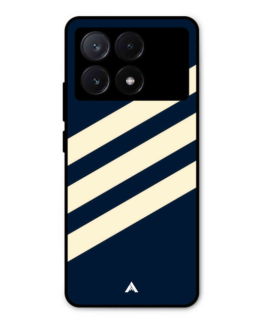 Stripe Pattern 16 Metal Back Cover Phone Case for Poco X6 Pro