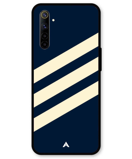 Stripe Pattern 16 Metal Back Cover Phone Case for Realme 6