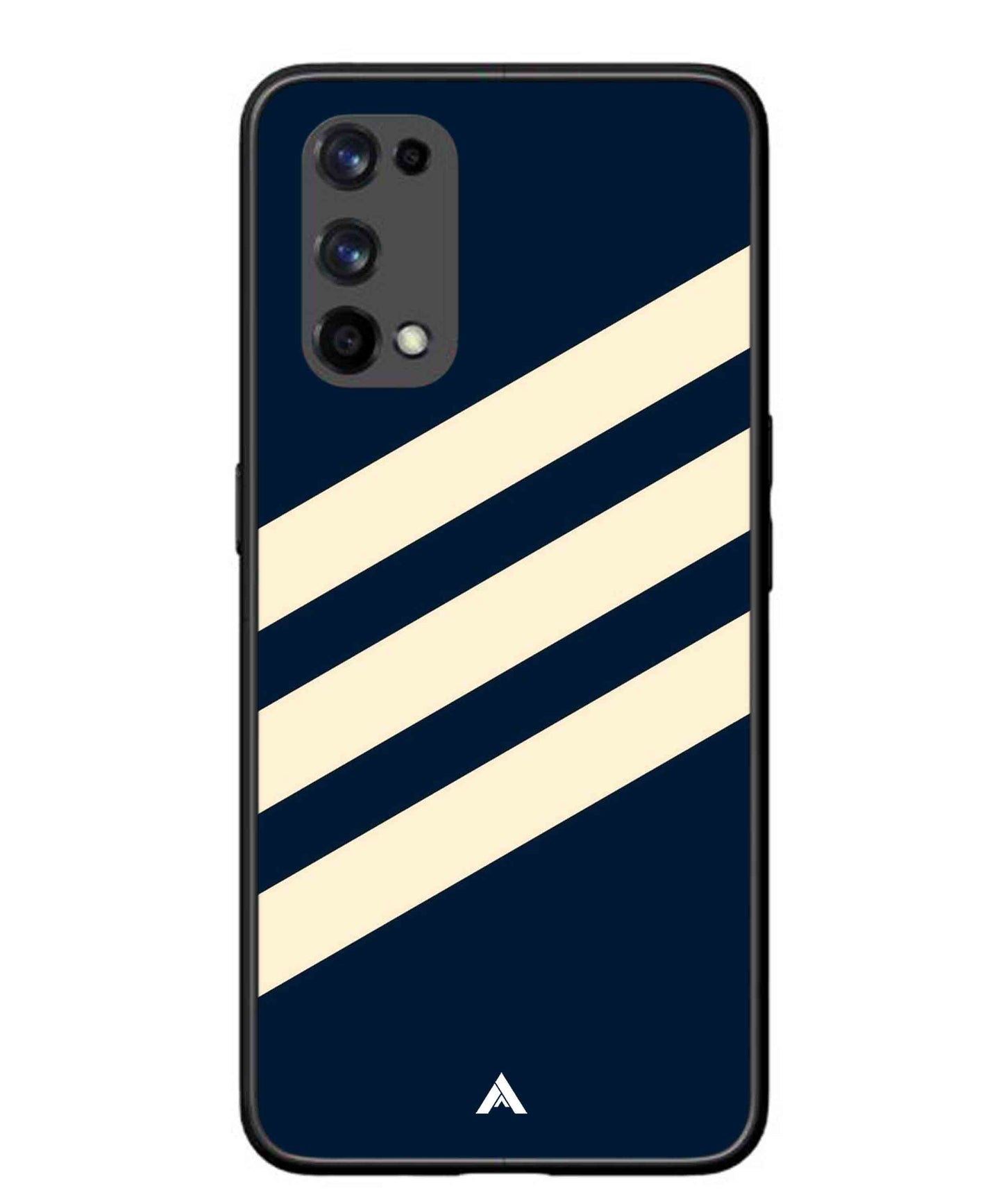 Stripe Pattern 16 Metal Back Cover Phone Case for Realme X7 Pro