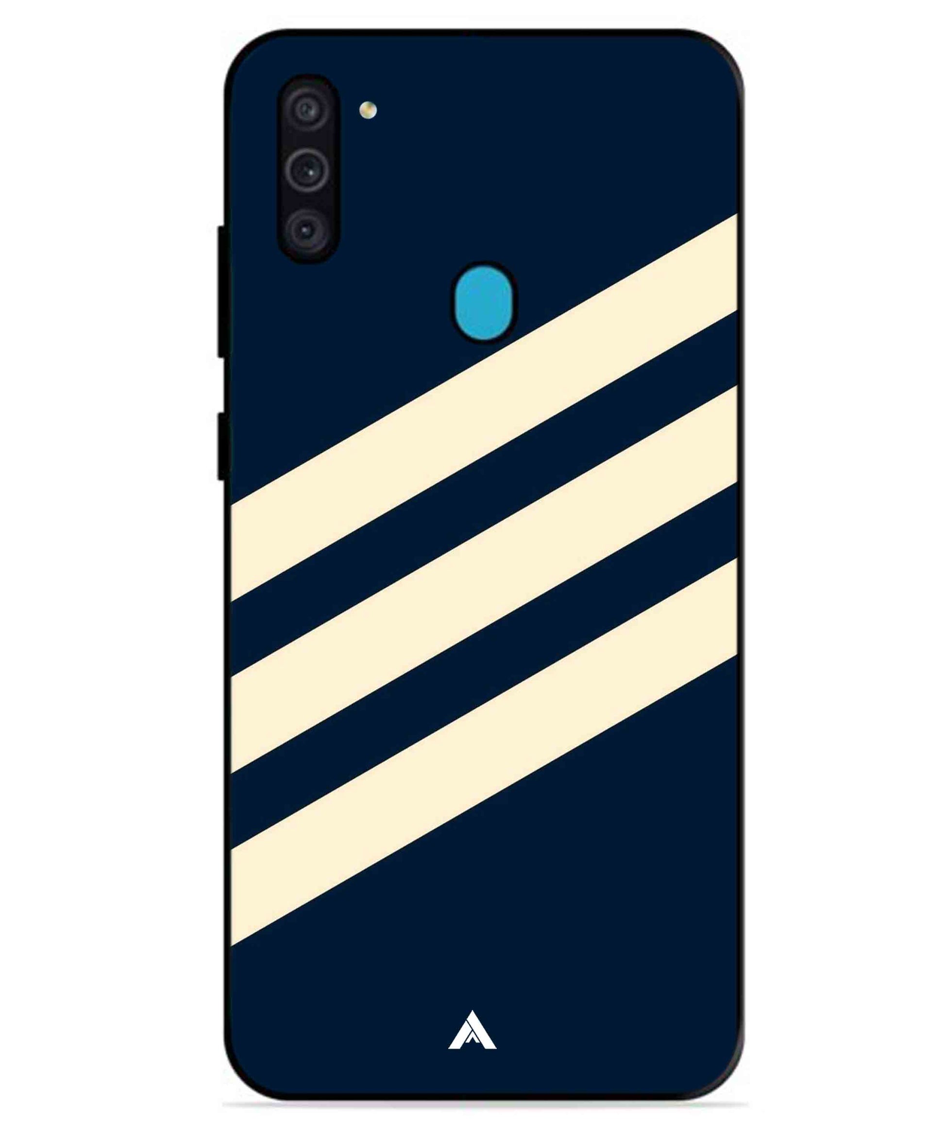 Stripe Pattern 16 Metal Back Cover Phone Case for Samsung Galaxy A11