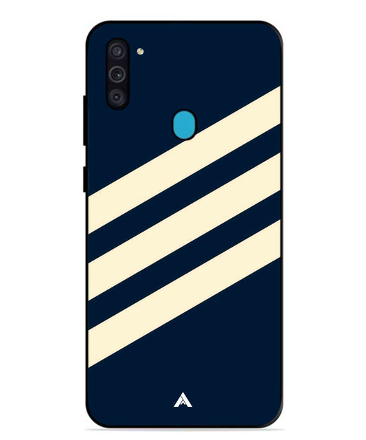Stripe Pattern 16 Metal Back Cover Phone Case for Samsung Galaxy F11