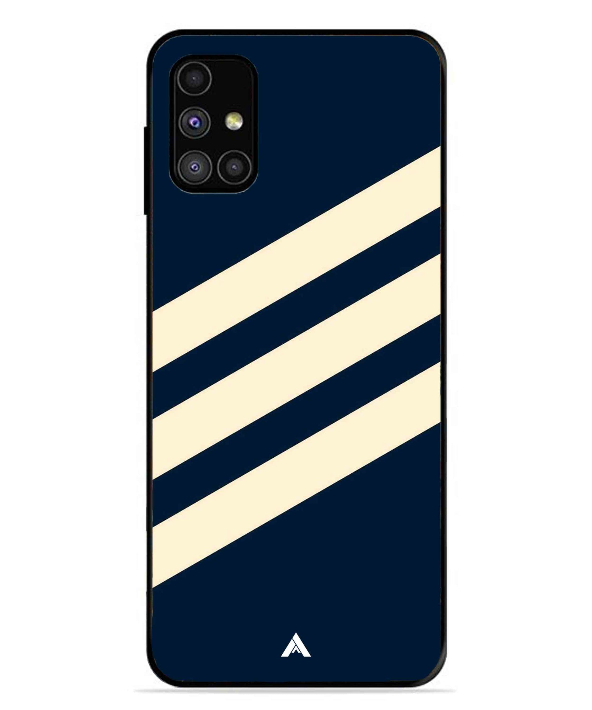 Stripe Pattern 16 Metal Back Cover Phone Case for Samsung Galaxy M31s