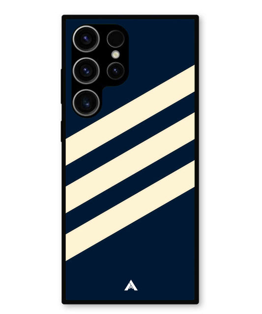 Stripe Pattern 16 Metal Back Cover Phone Case for Samsung Galaxy S23 Ultra
