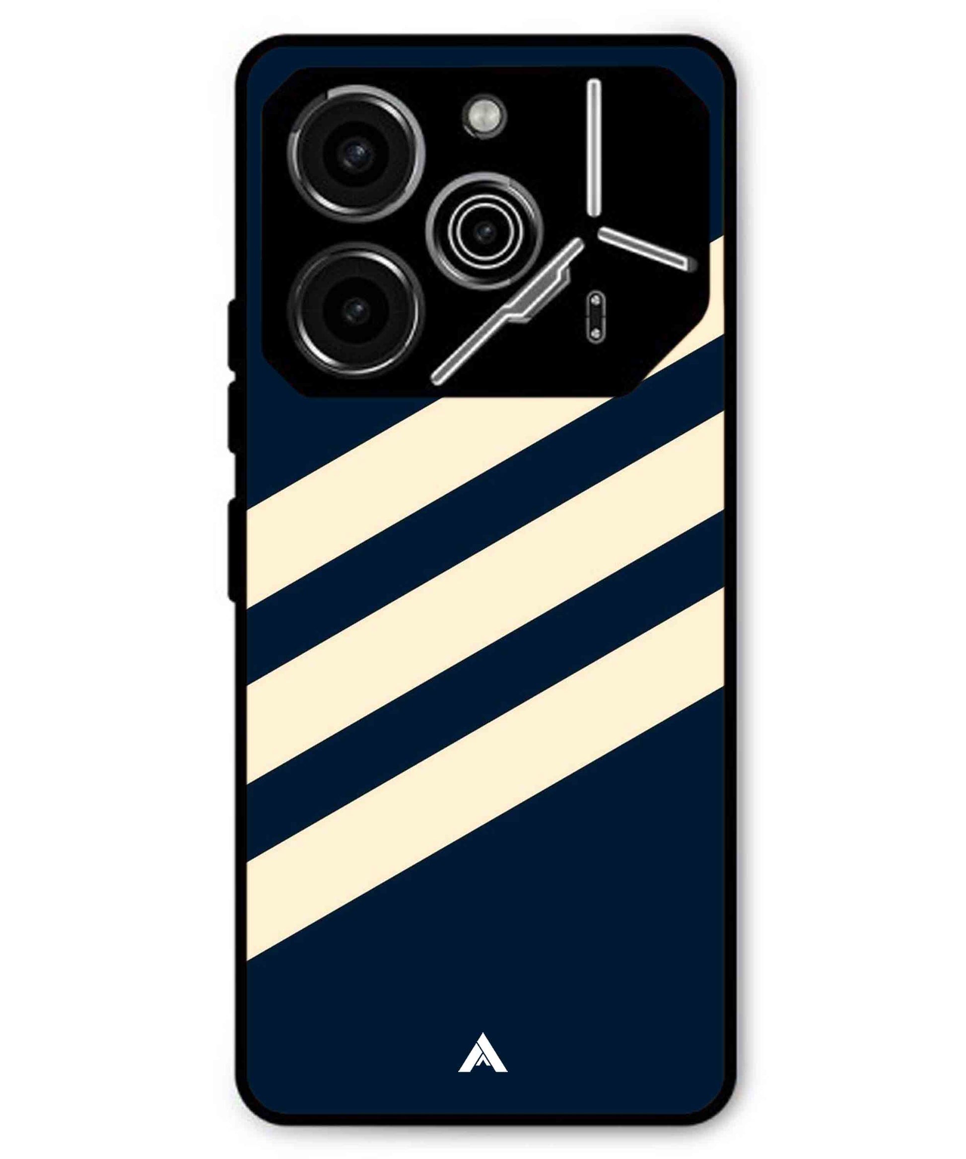 Stripe Pattern 16 Metal Back Cover Phone Case for Tecno Pova 6