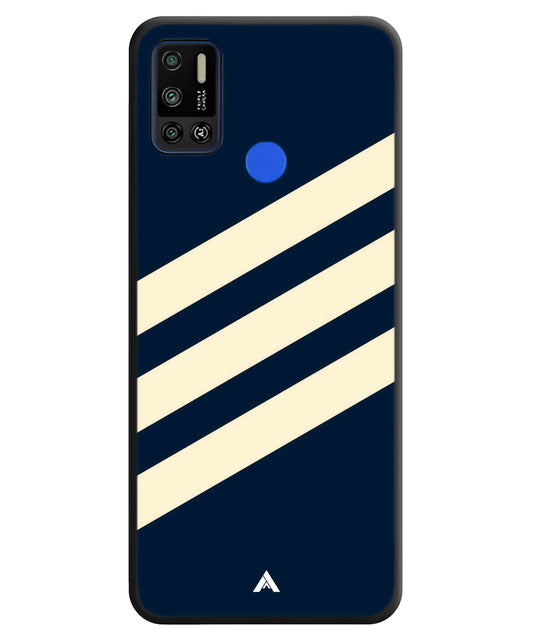 Stripe Pattern 16 Metal Back Cover Phone Case for Tecno Spark 6 Air