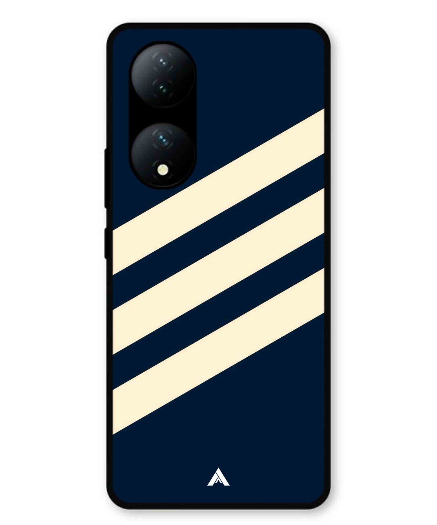 Stripe Pattern 16 Metal Back Cover Phone Case for Vivo T2