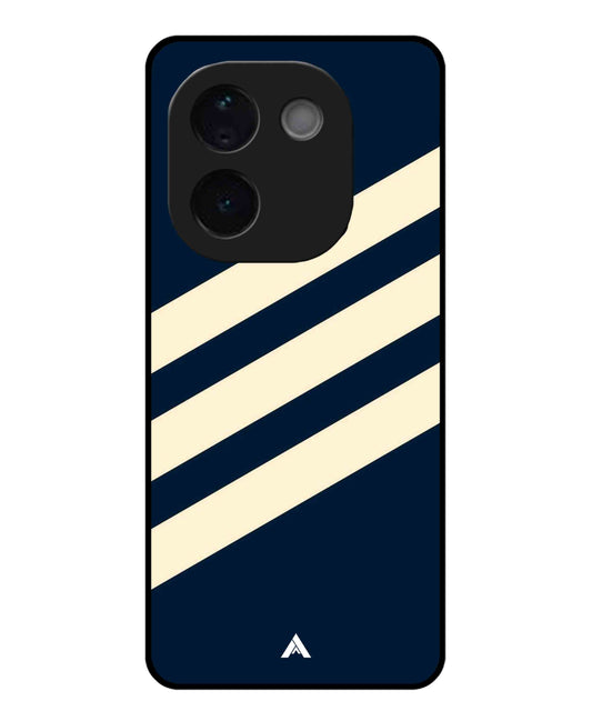 Stripe Pattern 16 Metal Back Cover Phone Case for Vivo T3 Pro