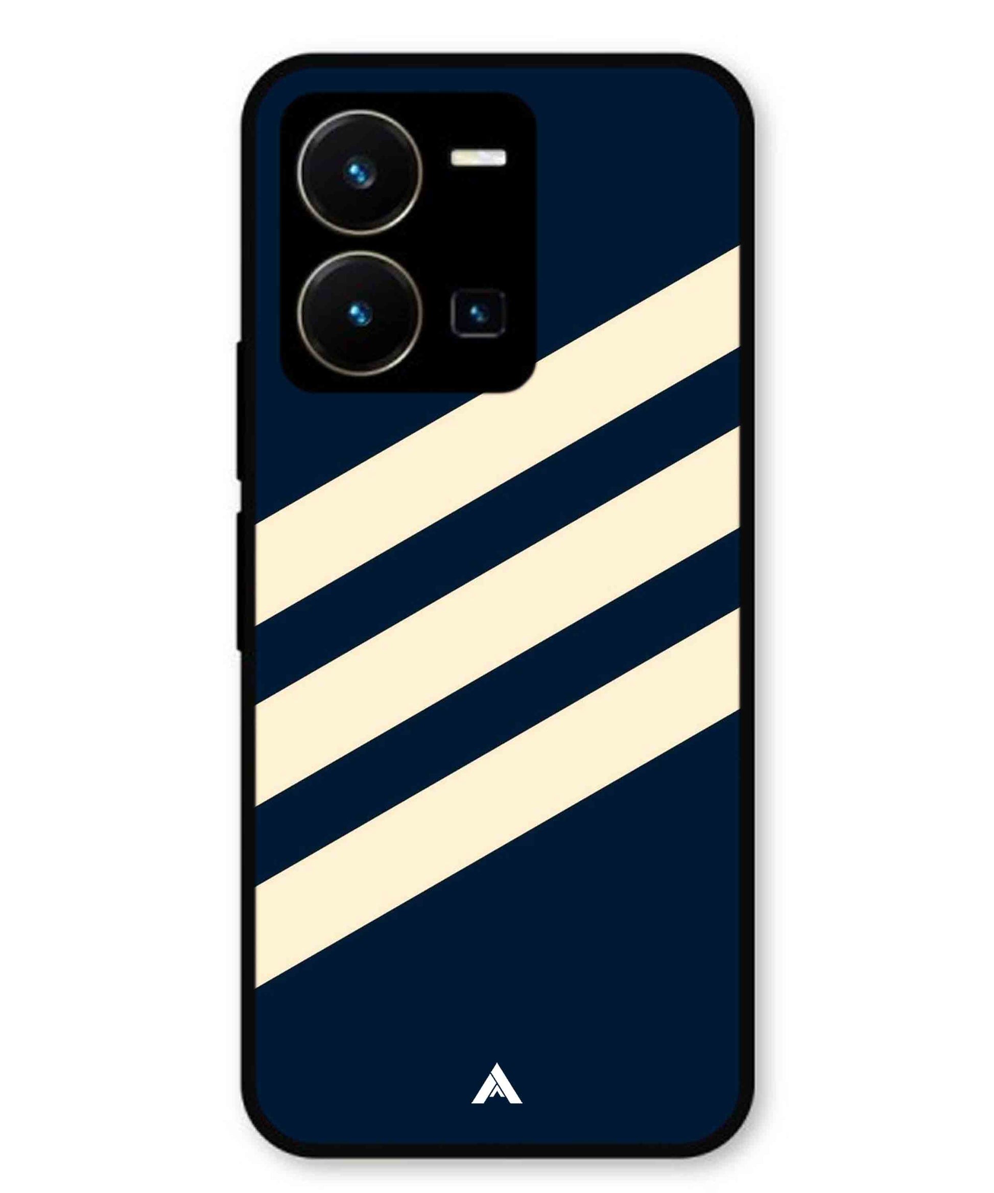 Stripe Pattern 16 Metal Back Cover Phone Case for Vivo Y35