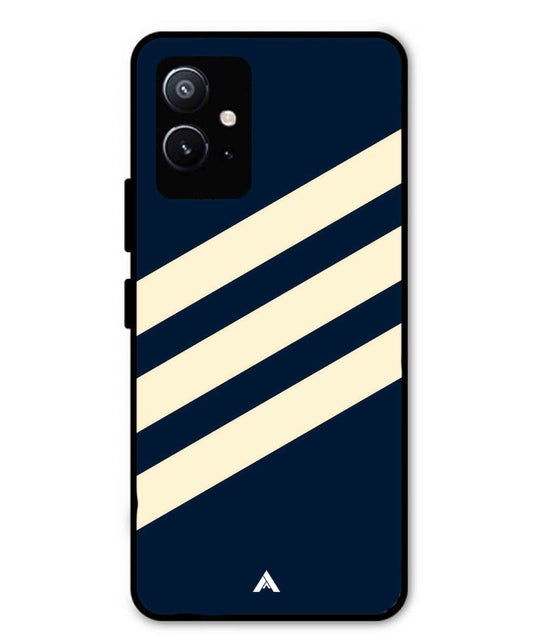 Stripe Pattern 16 Metal Back Cover Phone Case for Vivo Y75 5G