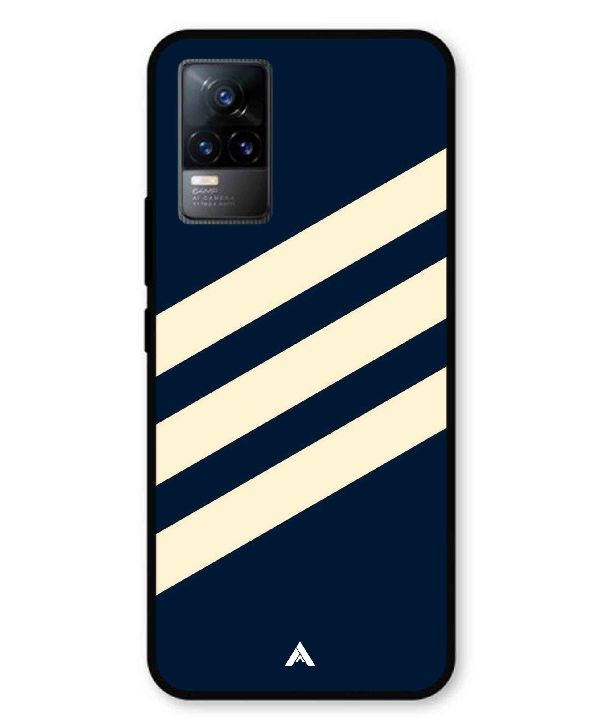 Stripe Pattern 16 Metal Back Cover Phone Case for Vivo v21e 4G