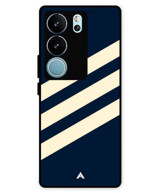 Stripe Pattern 16 Metal Back Cover Phone Case for Vivo v29 Pro