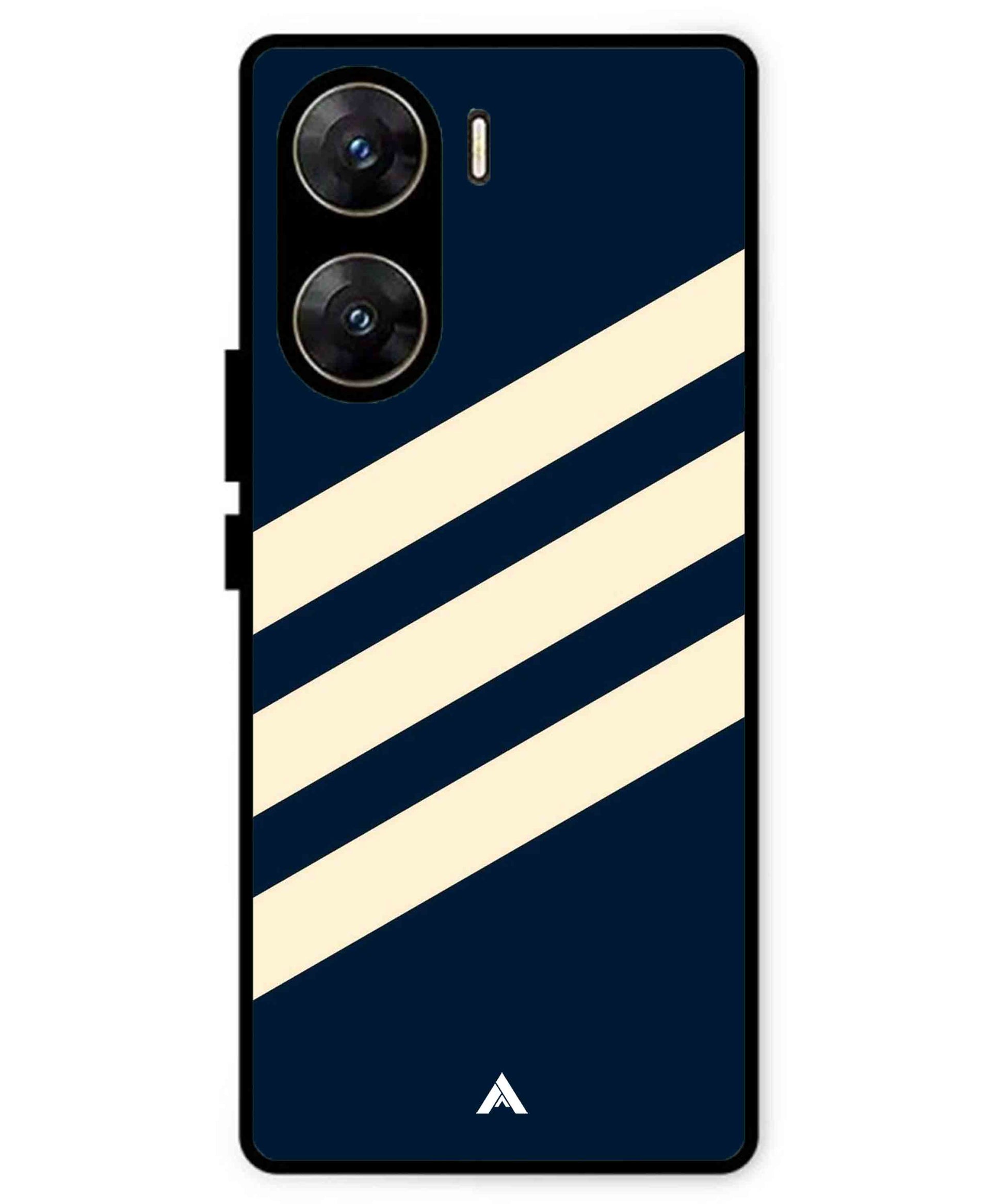 Stripe Pattern 16 Metal Back Cover Phone Case for Vivo v29e