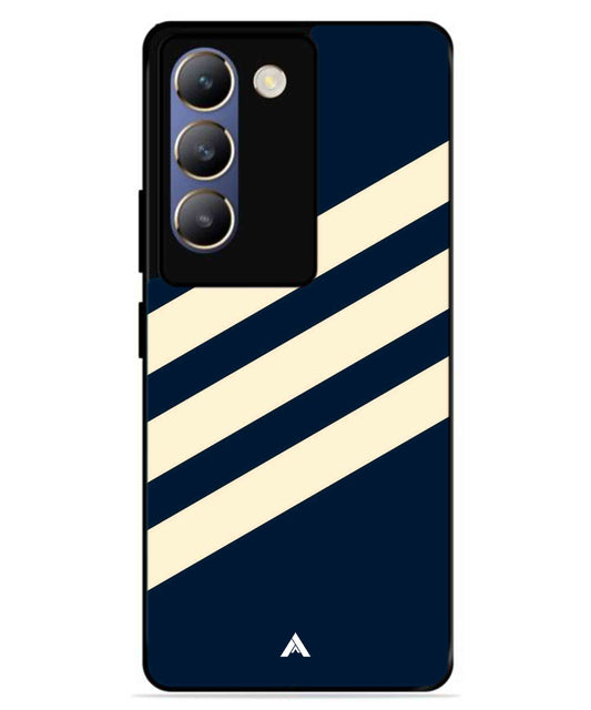 Stripe Pattern 16 Metal Back Cover Phone Case for Vivo v30 Lite
