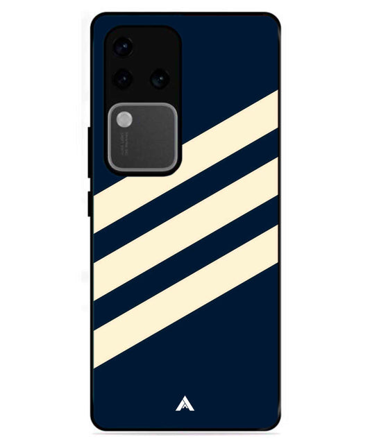 Stripe Pattern 16 Metal Back Cover Phone Case for Vivo v30 Pro