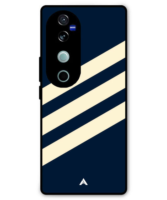 Stripe Pattern 16 Metal Back Cover Phone Case for Vivo v40 Pro